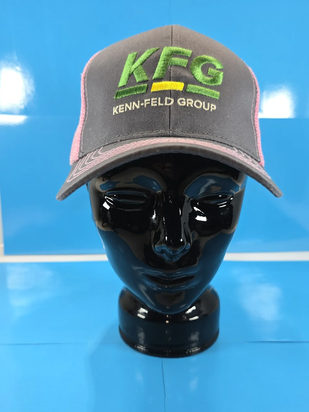 John Deere KFG Pink Gray Mesh Trucker Snapback Hat
